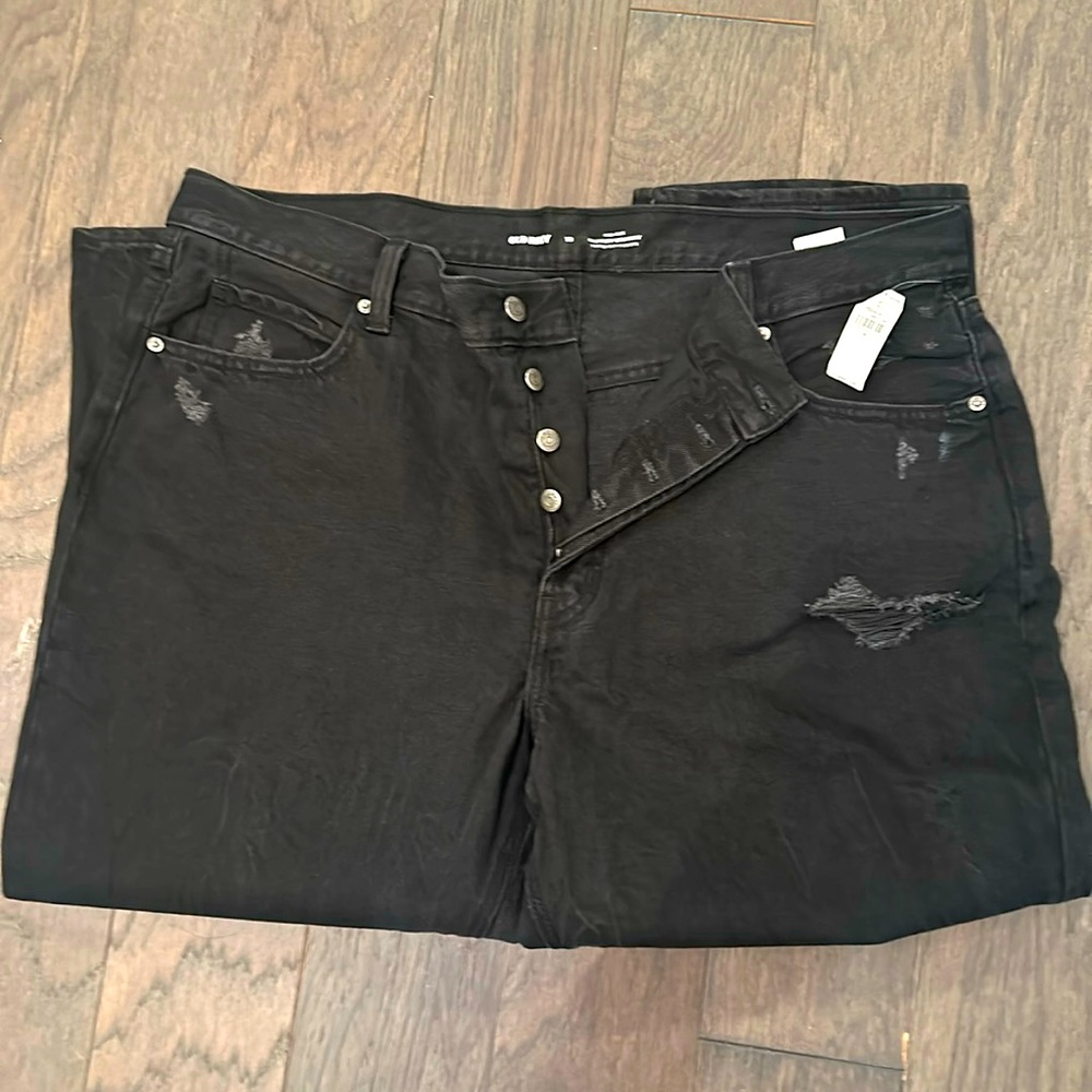 NWT Old Navy High Rise Slouchy Straight Jeans
